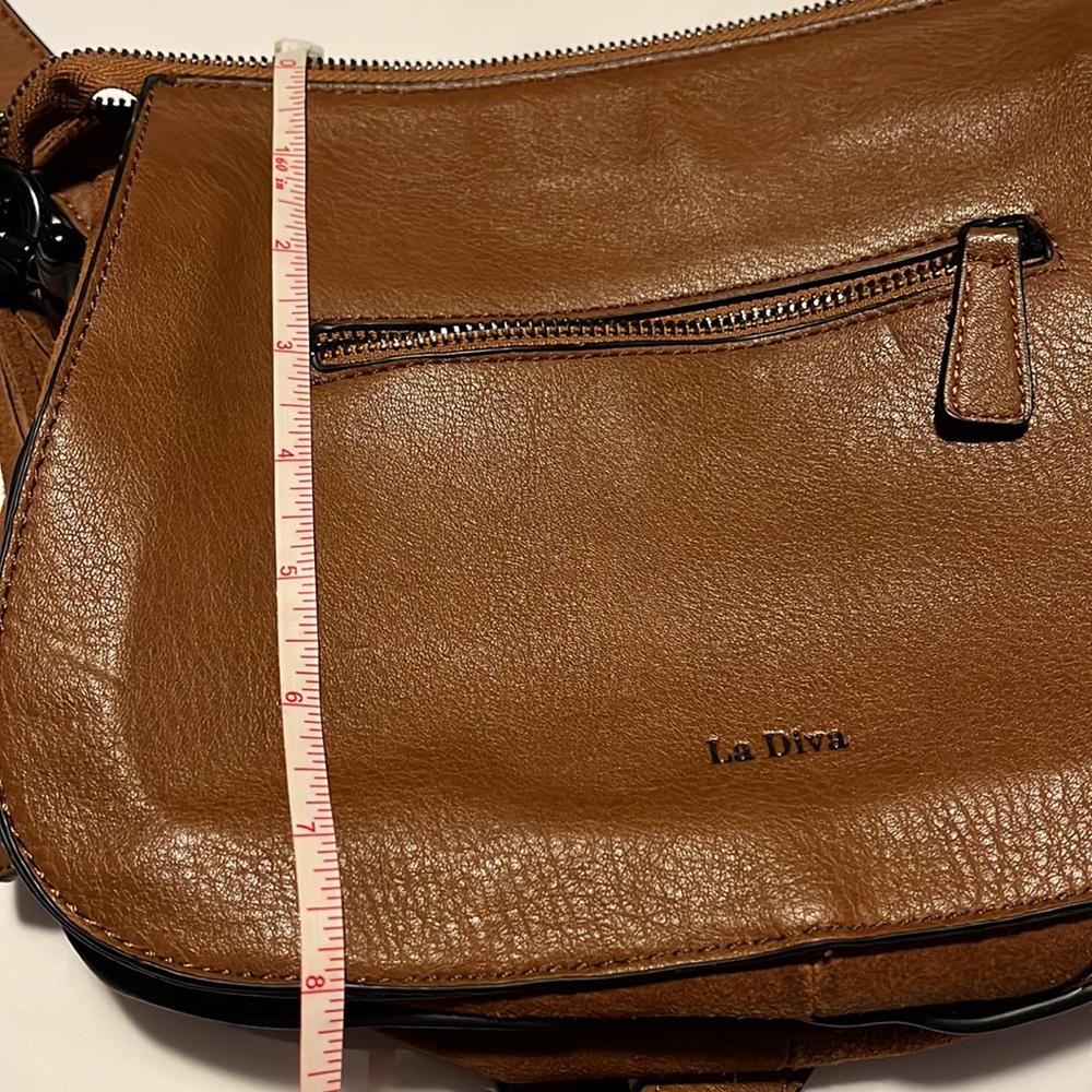 LA DIVA Suede & Leather Crossbody Bag - Picture 10 of 14